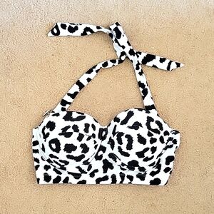 Leopard Print Bikini Top